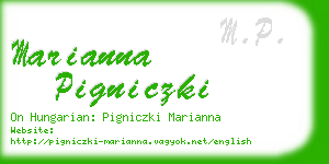 marianna pigniczki business card